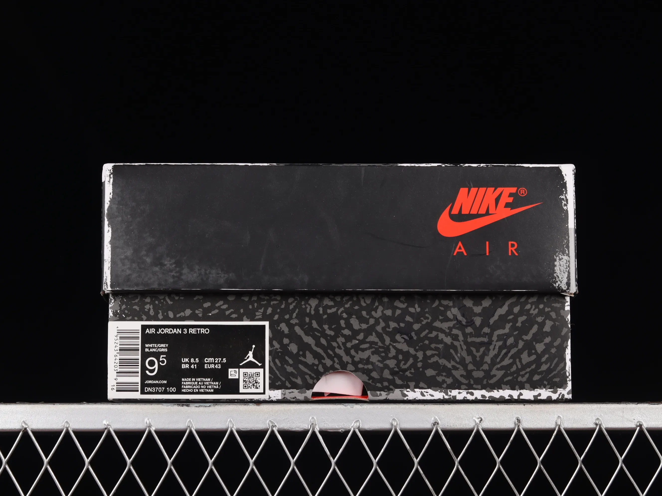 All categories Air Jordan Jordan series basketball shoes Air Jordan 3 cost-effective version Air Jordan 3 "White Cement Reimagined" AJ3 Joe 3 new white cement top layer replica basketball shoes DN3707-100
